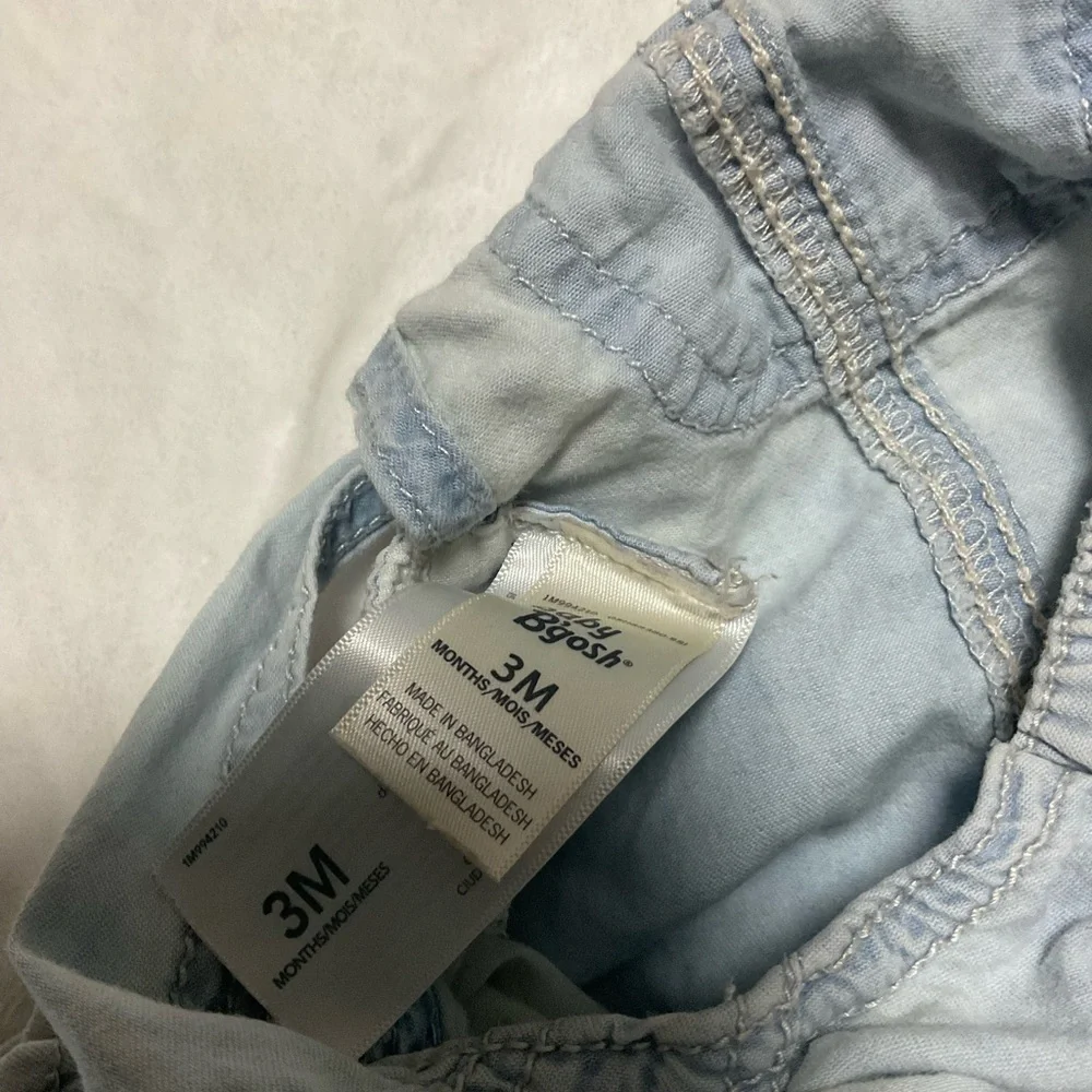 Light Blue OSHKOSH Shortalls - Vintage Baby Overalls SHORTS by Oshkosh B'gosh